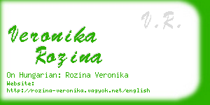 veronika rozina business card